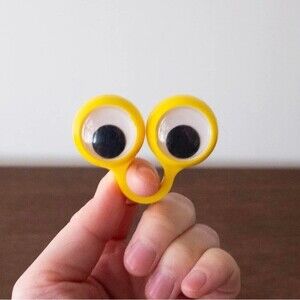 Toysmith Kids Classic Finger Eye Puppet Toy Yellow